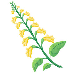 Myanmar water festival flower illustration element, yellow flower