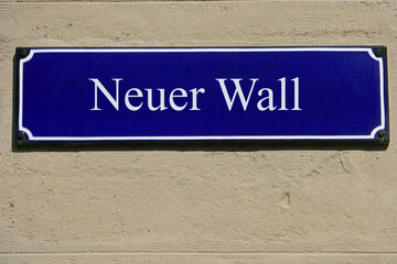 Emailleschild Neuer Wall 
