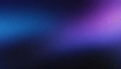 Dark blue purple glowing grainy gradient background black noise texture poster header banner design