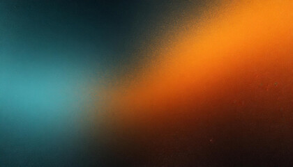 Dark blurred color gradient grainy background teal orange noise texture header poster banner landing page backdrop design