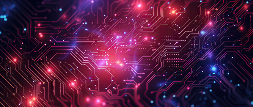 Abstract circuit board futuristic technology processing background
