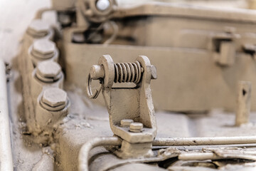 military vehicle detail, brown camouflage, 