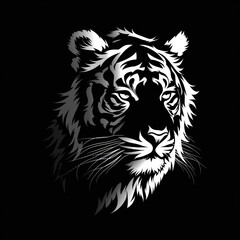 Fototapeta premium Animal Tiger. Logo illustration of a Tiger. Tiger emblem, icon, logotype,decal, print.