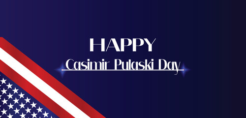 Happy Casimir Pulaski Day Beautiful Text Design