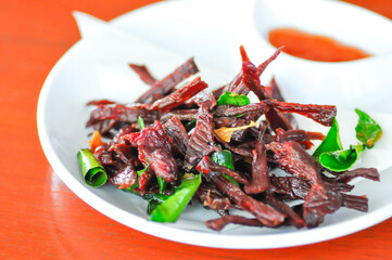 fried beef or deep fried beef