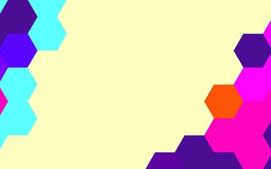 Yellow abstract background with hexagons