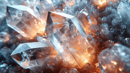 several shiny pieces of crystal with broken edges, pure abstraction