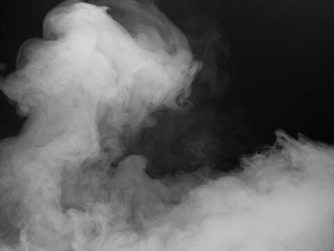 Fire smoke on black background, use for graphic design.