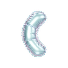 3D glossy pearl blue helium balloon 