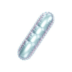 3D glossy pearl blue helium balloon 