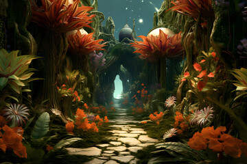 Obraz na płótnie Canvas fantasy jungle