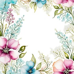Obraz premium Floral frame for a journal page.