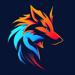 Obraz premium Animal Wolf. Logo illustration of a Wolf. Wolf emblem, icon, logotype,decal, print.