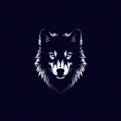 Naklejka premium Animal Wolf. Logo illustration of a Wolf. Wolf emblem, icon, logotype,decal, print.