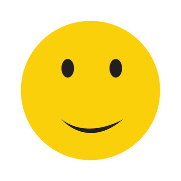 Naklejki Smiley Face. Happy smiley emoji vector yellow. Vector happy circle face. Smiley Vector happy face