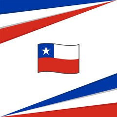 Fototapeta premium Chile Flag Abstract Background Design Template. Chile Independence Day Banner Social Media Post. Chile Design