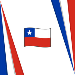 Chile Flag Abstract Background Design Template. Chile Independence Day Banner Social Media Post. Chile Flag