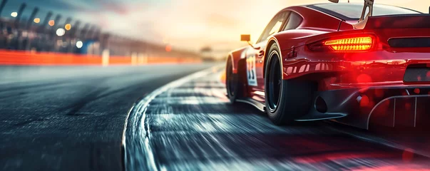 Foto auf Acrylglas Fast racing car on the race track © Oleksandr