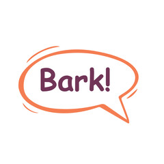 Bark dog sound cartoon comics speech bubble 
