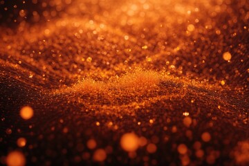 Fototapeta na wymiar Abstract orange particles of optical fiber 3d illustration