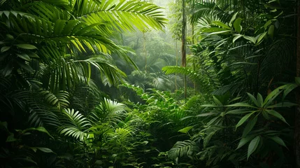 Fotobehang The vegetation of a tropical forest © frimufilms