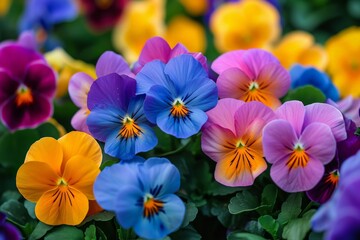 Pansies in a Variety of Colors