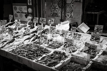 Market in Italy, Napoli city, streets of Naples.