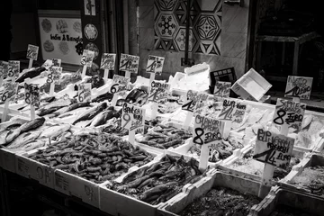 Stof per meter Market in Italy, Napoli city, streets of Naples. © Ayla Harbich