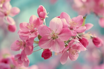 Apple Tree Blossoms in Full Bloom