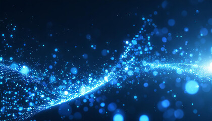 blue glow particle abstract bokeh background