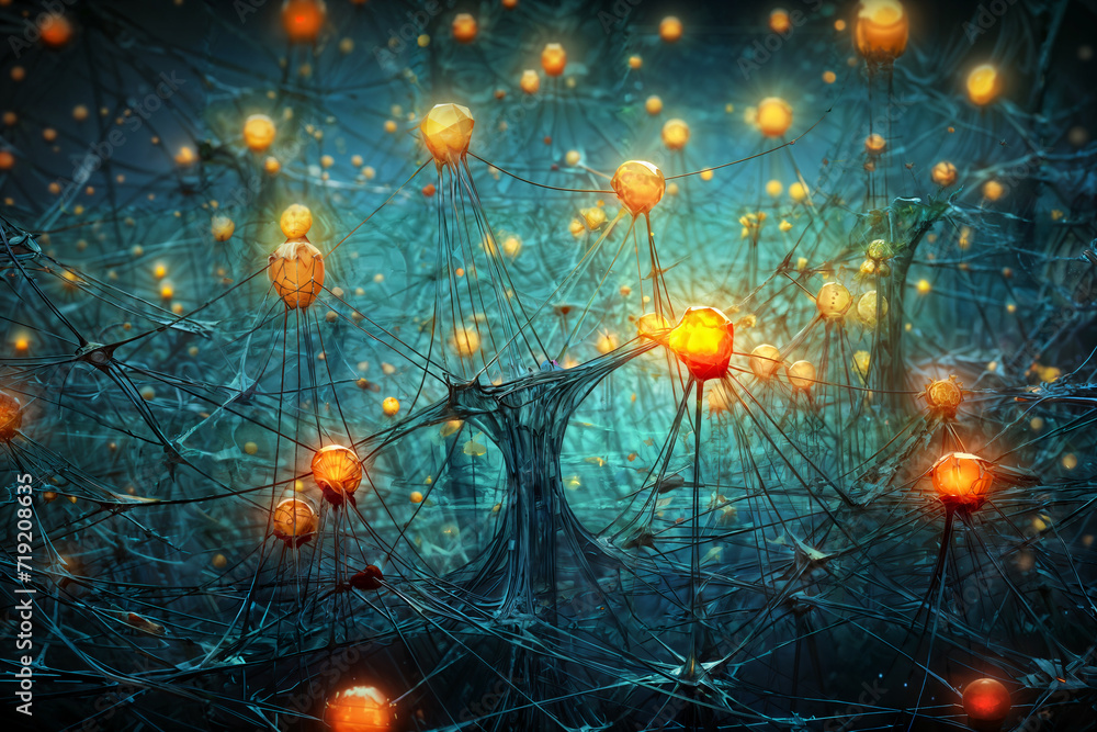 Poster neural network concept art. crerated with generative ai