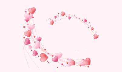 Small pink heart background, pink background with hearts