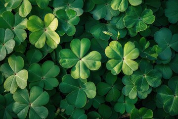 Shamrock Clover Patch for St. Patrick's Day. Generative AI. - Powered by Adobe