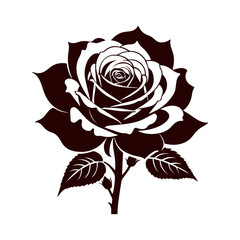 rose silhouette vector