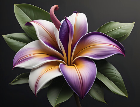 wei&szlig; lila Frangipani