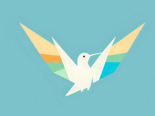 abstrakter geometrischer Kolibri