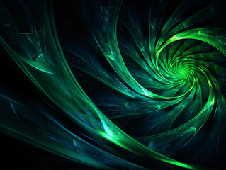 Naklejka premium fractal digital art fractal graphic art fractal art, in the style of dark green and turquoise