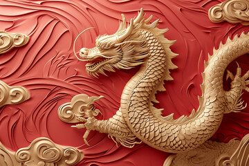 Obraz premium The Chinese dragon of the Year of the Dragon.