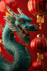 The Chinese dragon of the Year of the Dragon.