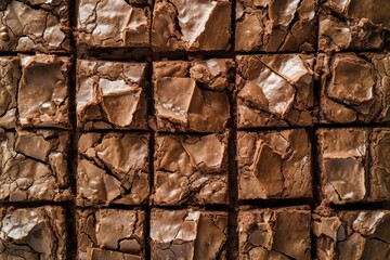 sweet chocolate brownie close up