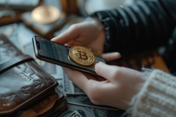 Bitcoin Cryptocurrency Management on Smartphone