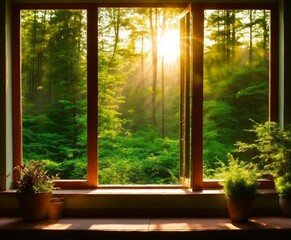 window in the morning