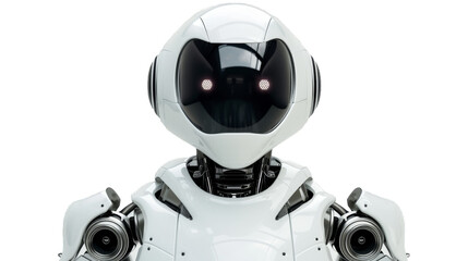 A modern robot isolated on transparent background