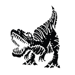 Vector of Angrosaurus. Jurassic Art. Vintage Sketches.