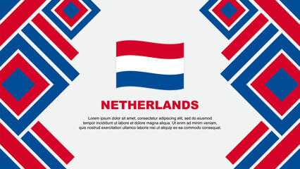 Netherlands Flag Abstract Background Design Template. Netherlands Independence Day Banner Wallpaper Vector Illustration. Netherlands