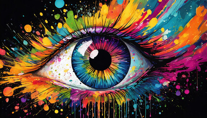 eye in the eye, art design - obrazy, fototapety, plakaty