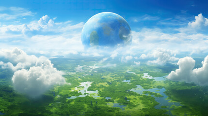 wonderful fantasy inspired landscape from above