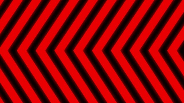 Seamless moving background. background animation with a pattern of lines moving sideways and forming arrows or triangles consisting of violet or red and black.