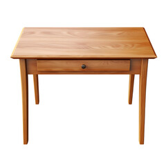 wooden table isolated on white background