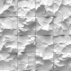 3D Illustration White Wallpaper Embossed Panel, 3d  illustration